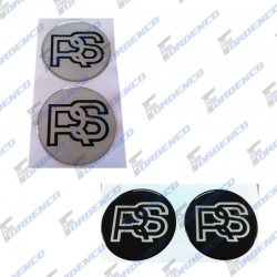 Pack logo RS centre de jante en gel 40mm