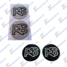 Pack logo RS centre de jante en gel 65mm